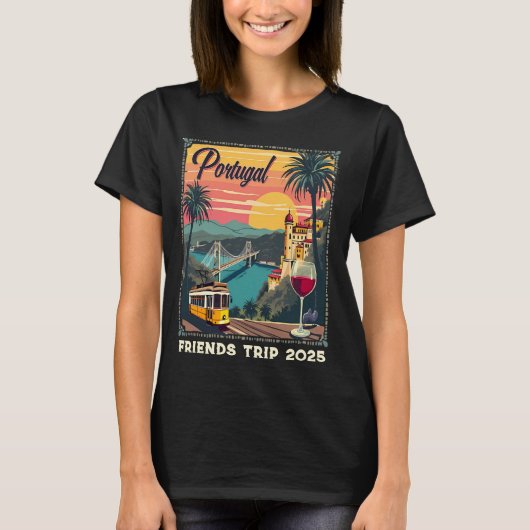 Retro Customizable Portugal Trip - T - Shirt (Vorderseite)
