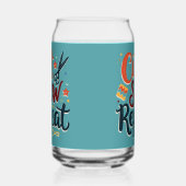 Retro "Cut Sew Repeat" Nähen Lover Design Dosenglas (Links)