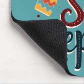 Retro "Cut Sew Repeat" Nähen Lover Design Mousepad (Ecke)