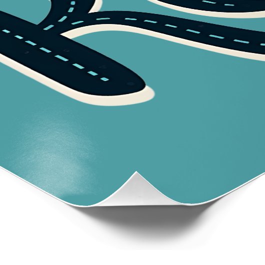 Retro "Cut Sew Repeat" Nähen Lover Design Poster (Ecke)