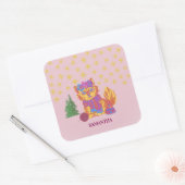 Retro Cute Cat Christmas Sticker (Umschlag)