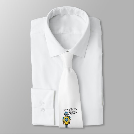 Retro Cute Funny Fun Toy Cartoon Talking Robots Krawatte (Gebunden)