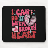 Retro Cute Groovy I Can Do It Quote Disco Heart -  Mousepad (Vorne)