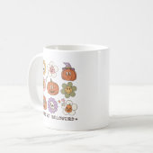 Retro Cute Halloween Flowers Kaffeetasse (Vorderseite Links)