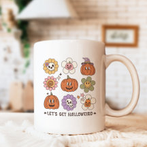 Retro Cute Halloween Flowers
