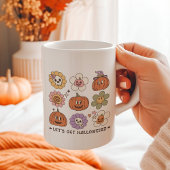 Retro Cute Halloween Flowers Kaffeetasse