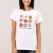 Retro Cute Halloween Flowers T-Shirt (Vorderseite)