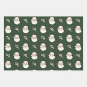 Retro Cute Santa Claus & Candy Cane Christmas  Geschenkpapier Set (Vorderseite 2)