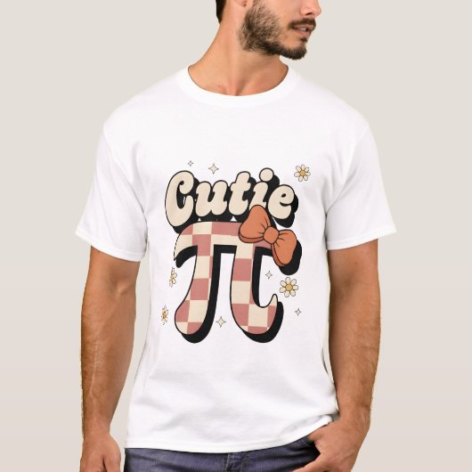 Retro Cutie Pie Math Pun T-Shirt (Vorderseite)
