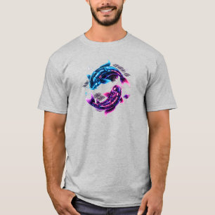 Retro-Cyber-Koi-Fisch-Neon-Japanischer-Vaporwave-T T-Shirt