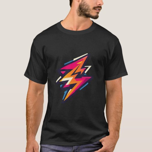 Retro Cyberbolt Grafik T-Shirt (Vorderseite)