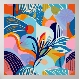 Retro Cyberpunk Gamer Girl Poster