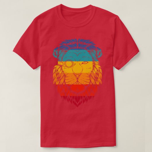 Retro Cyberpunk Lion T-Shirt (Design vorne)
