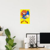 Retro-Cyberpunk-Mädchen. Poster (Heimbüro)