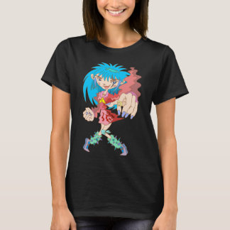 Retro-Cyberpunk-Mädchen. T-Shirt