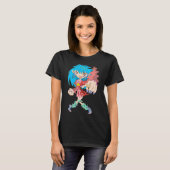 Retro-Cyberpunk-Mädchen. T-Shirt (Vorne ganz)