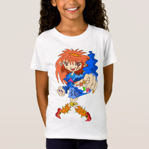 Retro-Cyberpunk-Mädchen. T-Shirt