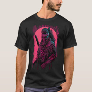 Retro Cyberpunk Samurai Shirt Japanisches Vaporwav