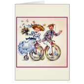 Retro Cyclist Wedding Card (Vorne)