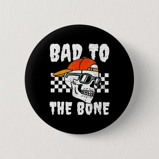 Retro D bis zur knochenhaften Skull-Hülle Button (Vorderseite)