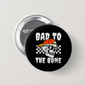 Retro D bis zur knochenhaften Skull-Hülle Button (Vorne & Hinten)