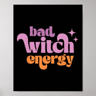 Retro D Hexe Energy Shirt Halloween Hexy Vibes Poster