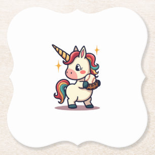 Retro Dabbing-Einhorn-Baseball-Cartoon-Vektor-De Untersetzer