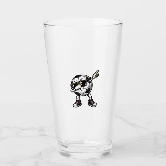 Retro Dabbing Fußball T-Shirt Design (2)_1 Glas (Vorderseite)
