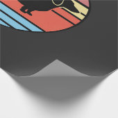 Retro-Dachshund-Sonnenuntergangs-Vektor Geschenkpapier (Ecke)