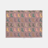 Retro Dackel Fleece Blanket Einmaliges Geschenk (Vorderseite (Horizontal))