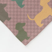 Retro Dackel Fleece Blanket Einmaliges Geschenk (Ecke)