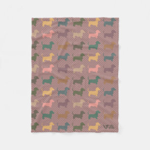 Retro Dackel Fleece Blanket Einmaliges Geschenk