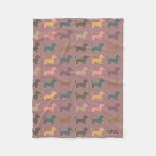 Retro Dackel Fleece Blanket Einmaliges Geschenk (Vorderseite)