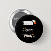 Retro Dackel Halloween Dackel Dog Pumpkin Weeni Button (Vorne & Hinten)