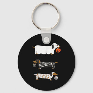 Retro Dackel Halloween Dackel Dog Pumpkin Weeni Schlüsselanhänger