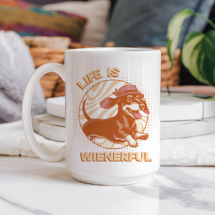 Retro-Dackel "Life is Wienerful" - Geruchsfarben Kaffeetasse