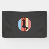 Retro-Dackel-Sonnenuntergangs-Vektor Banner (Horizontal)