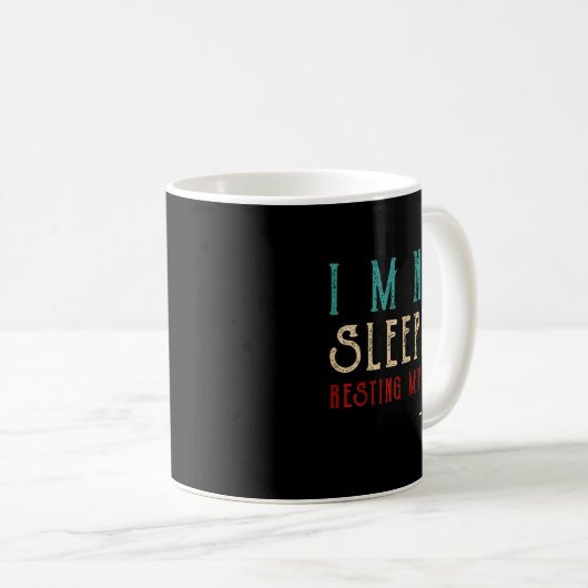 Retro Dad Resting My Eyes Funny Quote Kaffeetasse (VorderseiteRechts)