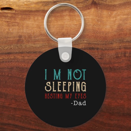 Retro Dad Resting My Eyes Funny Quote  Schlüsselanhänger (Vorderseite)