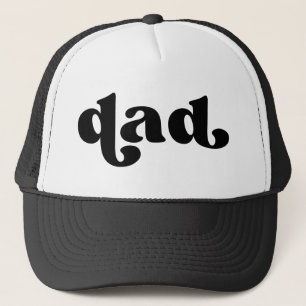 Retro Dad Schwarz und Weiß Truckerkappe