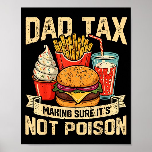Retro Dad Tax Making Sure It's Not Ison Funny Fath Poster (Vorne)