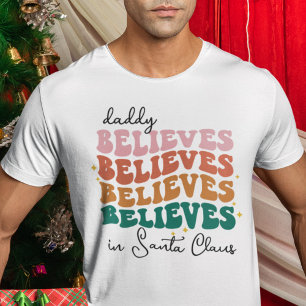 Retro Daddy glaubt Weihnachtsfamilie des Weihnacht T-Shirt