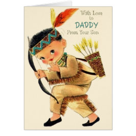 Retro Daddy Vatertag Card vom Sohn