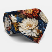 Retro Dahlia Krawatte (Gerollt)