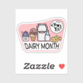 Retro Dairy Month Aufkleber (Blatt)