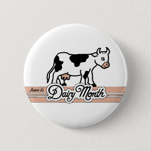 Retro Dairy Month Button