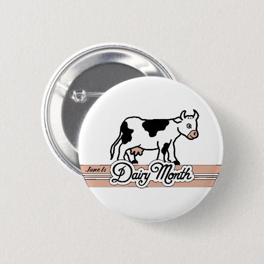 Retro Dairy Month Button (Vorne & Hinten)
