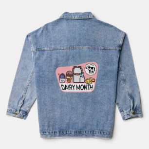 Retro Dairy Month Jeansjacke
