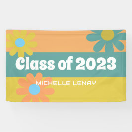 Retro Daisies Abschluss 2023 Mädchen Personalisier Banner
