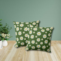 Retro Daisies auf Green